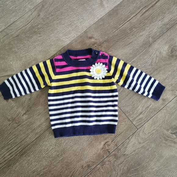 3/$12 The children's place sweater striped 6-9 m - Picture 1 of 4